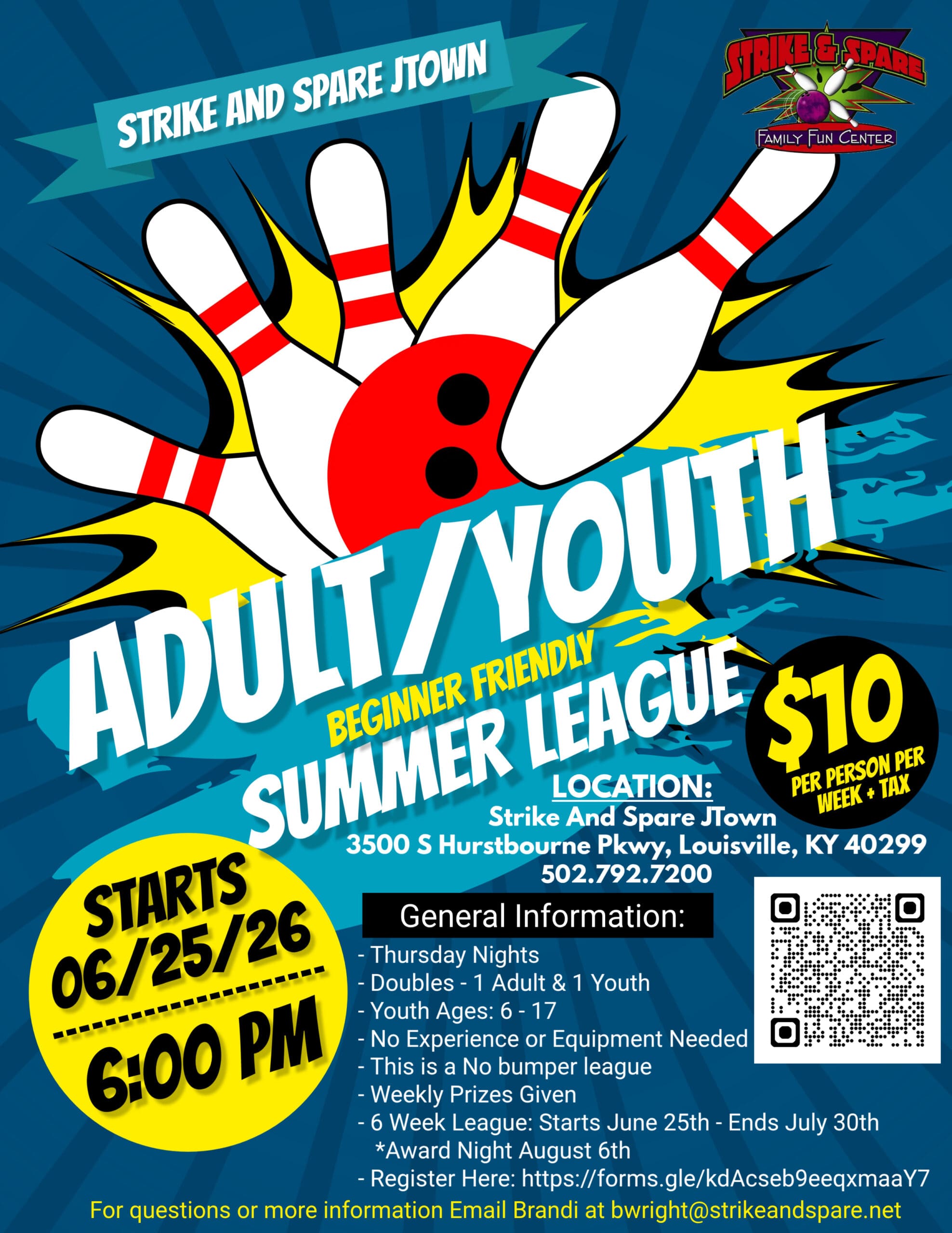 Adult Youth Summer League Flyer